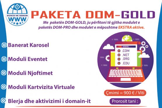 Paketa DOM-GOLD - Hapja e profilit te biznesi me DOMAIN-IT tuaj në Google nëpërmjet platformës Panairi Online